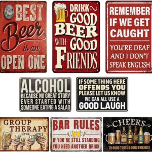 funny metal beer signs