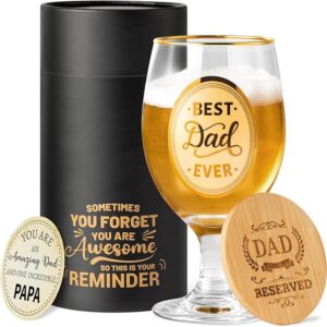 best dad ever beer glass