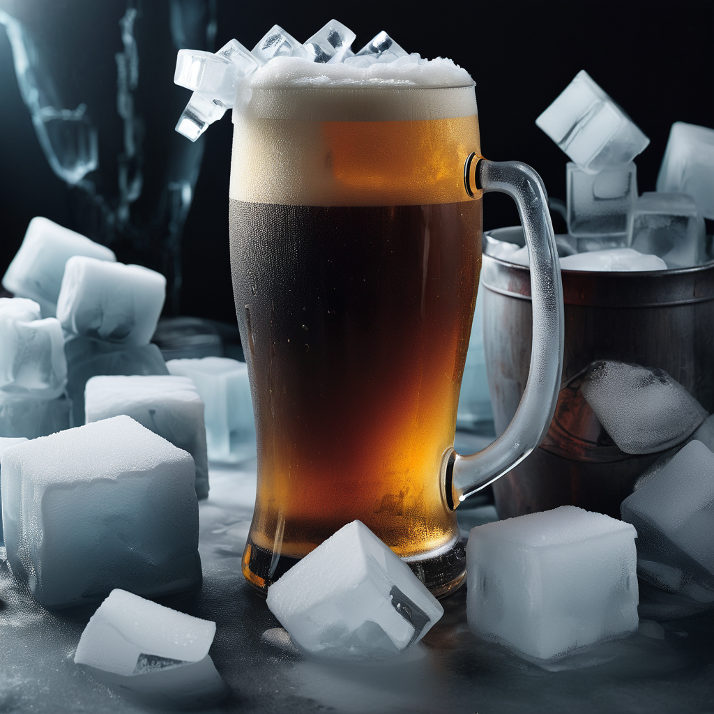 Cold lager beer